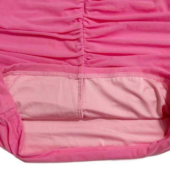 NWT Hello Molly Cupids Kiss Dress Pink One Shoulder Mini Ruched Bodycon Sexy M 6 - Picture 11 of 12